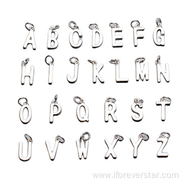 Sterling Silver Pendant Setting Letters A-Z Alphabet Pendant